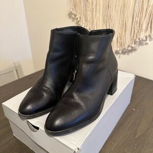 Vince Camuto Black Ankle Booties with Block Heel